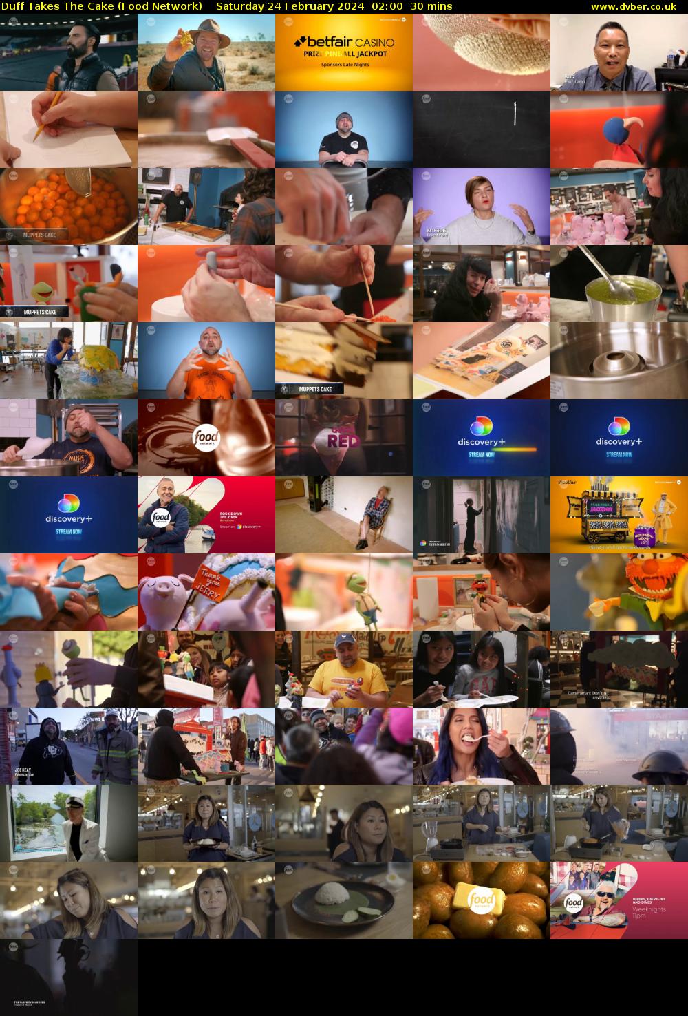 Duff Takes The Cake (Food Network) Saturday 24 February 2024 02:00 - 02:30