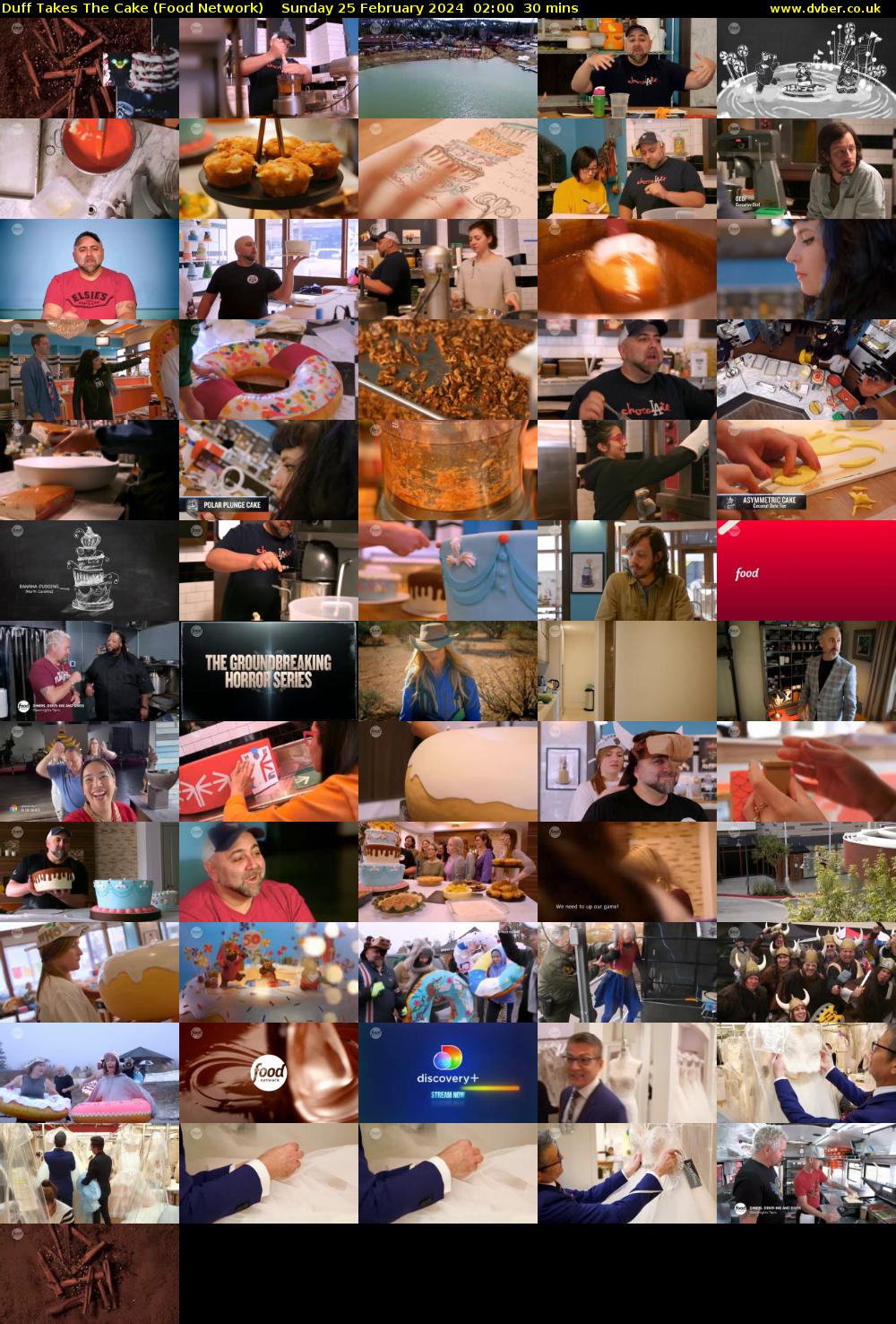 Duff Takes The Cake (Food Network) Sunday 25 February 2024 02:00 - 02:30