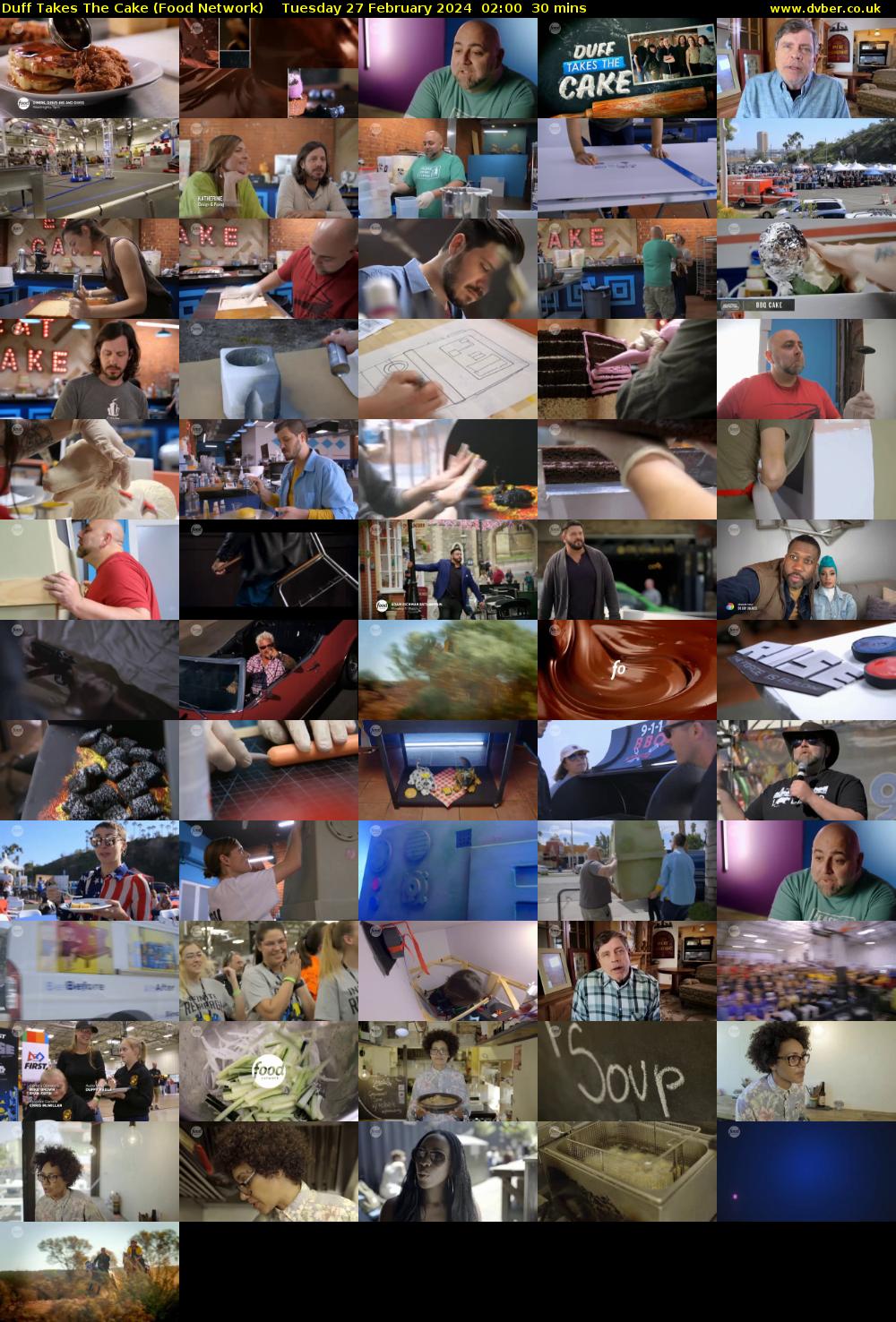 Duff Takes The Cake (Food Network) Tuesday 27 February 2024 02:00 - 02:30