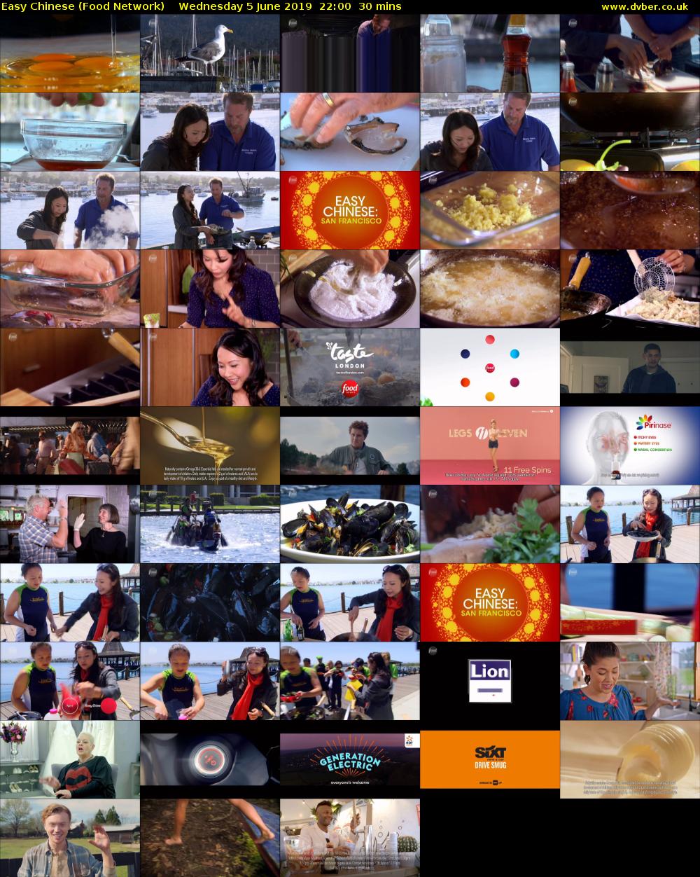 Easy Chinese (Food Network) Wednesday 5 June 2019 22:00 - 22:30