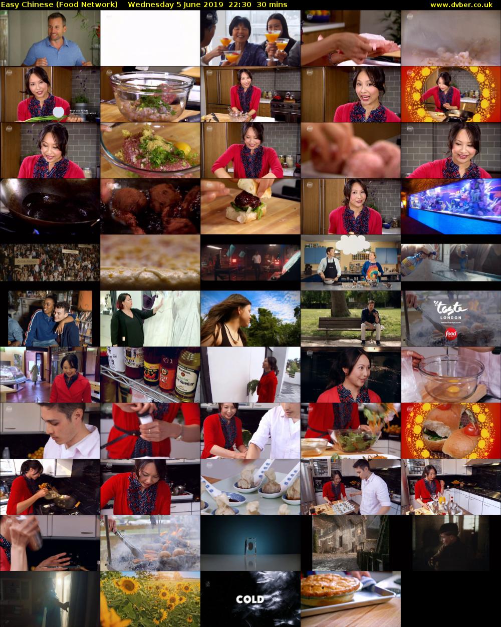 Easy Chinese (Food Network) Wednesday 5 June 2019 22:30 - 23:00
