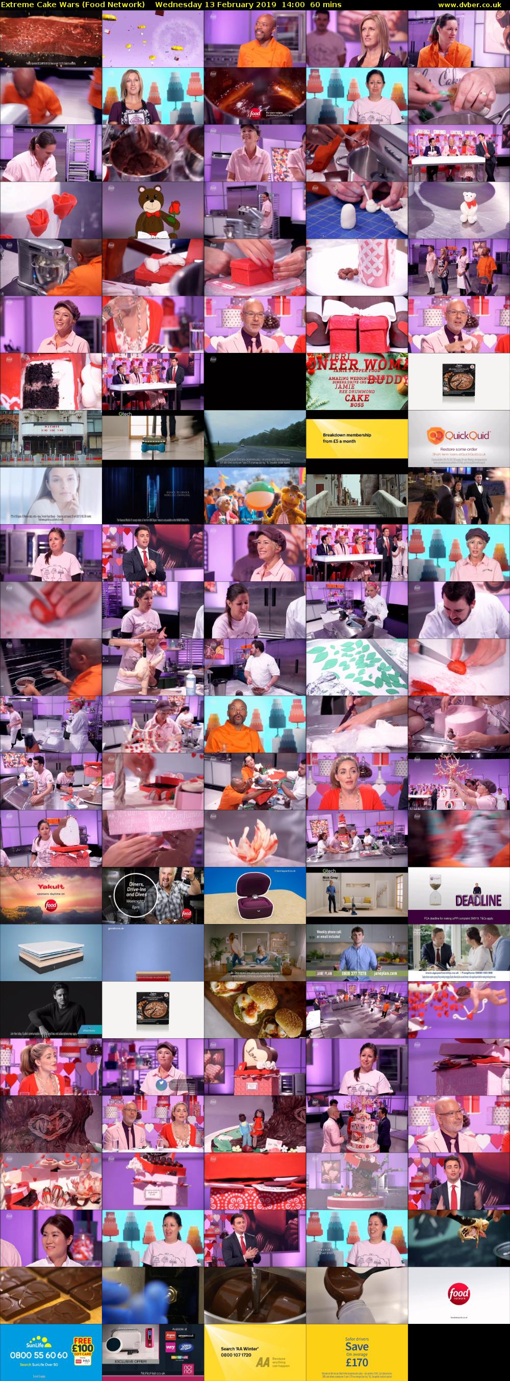 Extreme Cake Wars (Food Network) Wednesday 13 February 2019 14:00 - 15:00