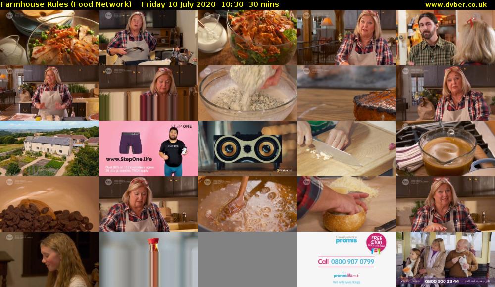 Farmhouse Rules (Food Network) Friday 10 July 2020 10:30 - 11:00