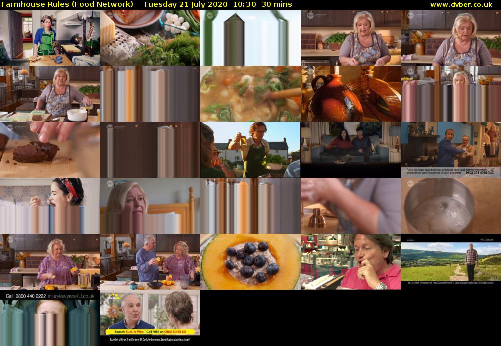 Farmhouse Rules (Food Network) Tuesday 21 July 2020 10:30 - 11:00