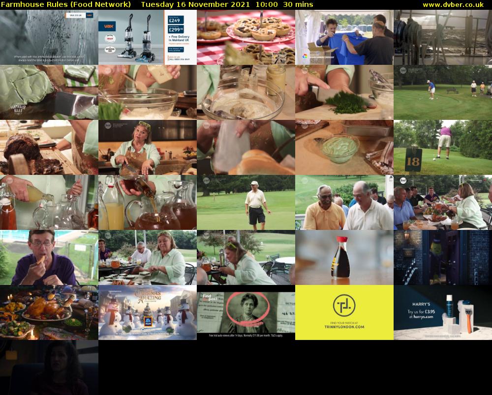 Farmhouse Rules (Food Network) Tuesday 16 November 2021 10:00 - 10:30