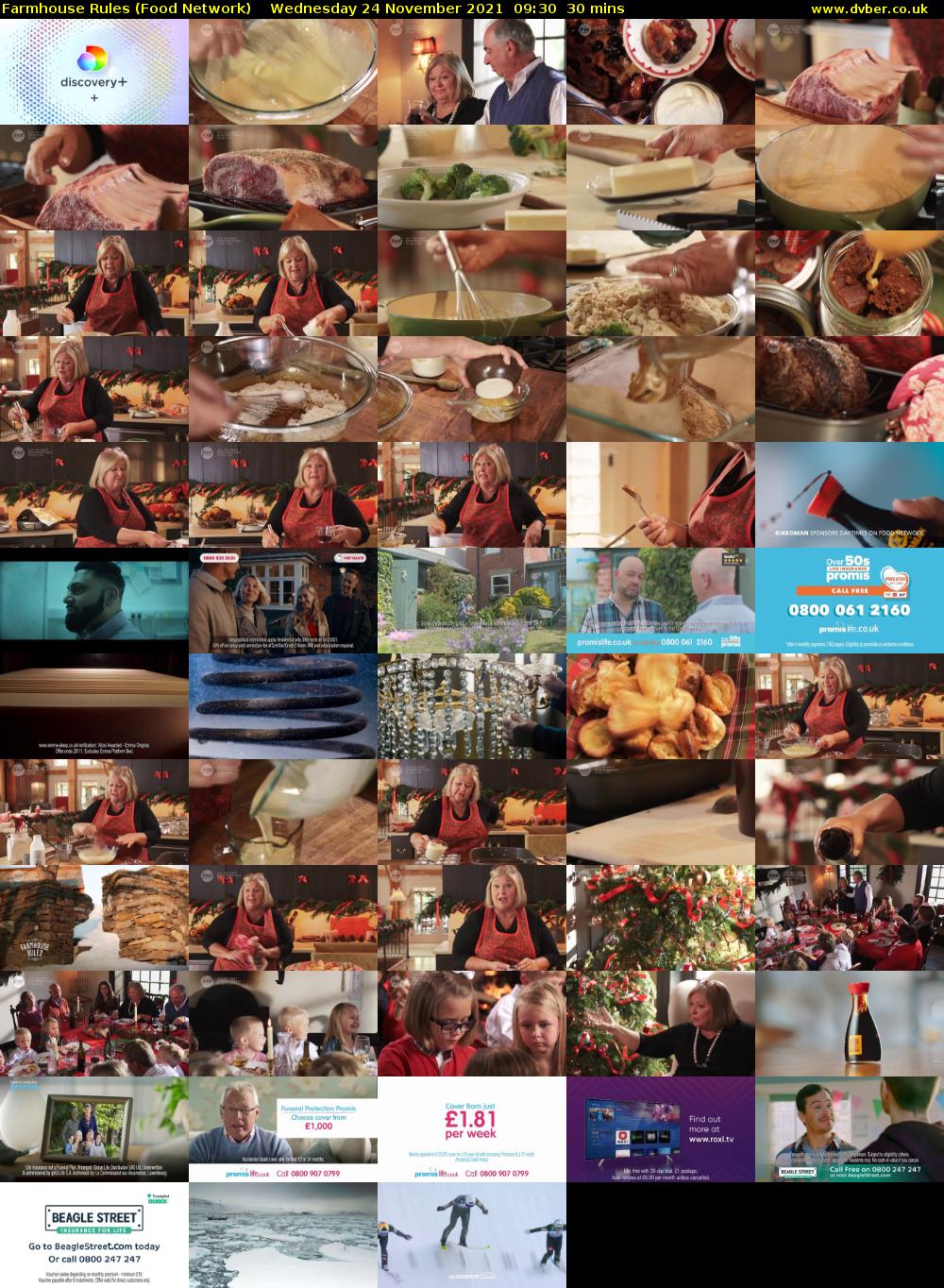 Farmhouse Rules (Food Network) Wednesday 24 November 2021 09:30 - 10:00