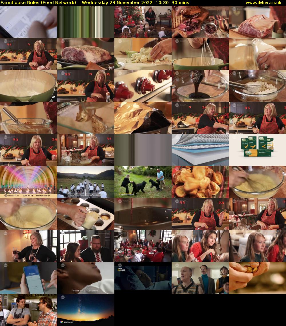 Farmhouse Rules (Food Network) Wednesday 23 November 2022 10:30 - 11:00