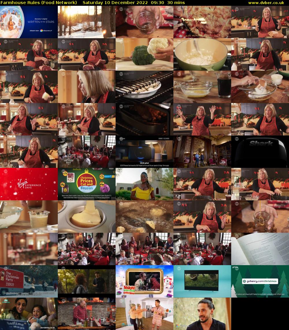 Farmhouse Rules (Food Network) Saturday 10 December 2022 09:30 - 10:00