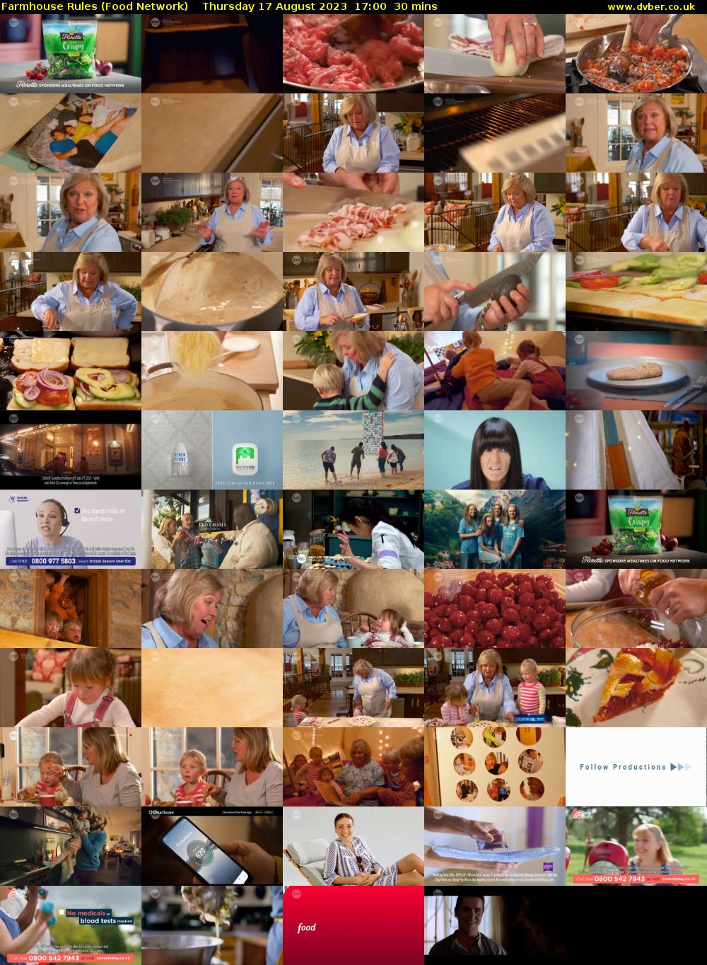 Farmhouse Rules (Food Network) Thursday 17 August 2023 17:00 - 17:30