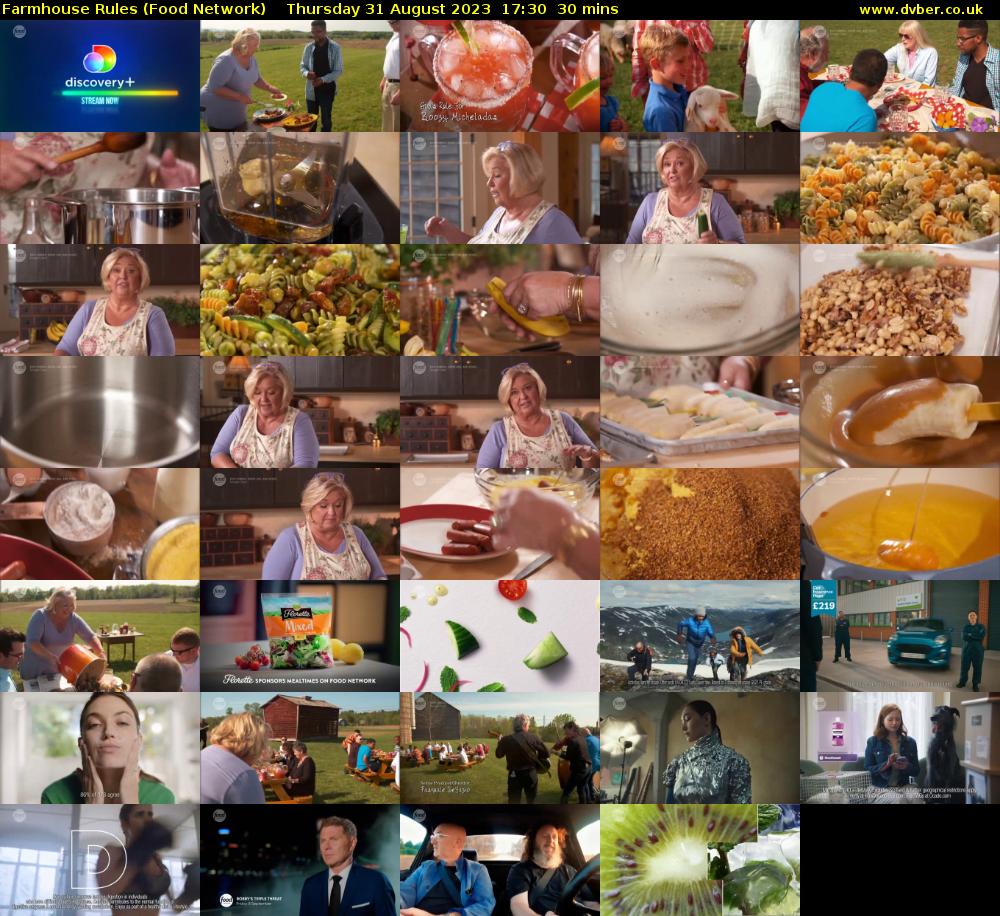 Farmhouse Rules (Food Network) Thursday 31 August 2023 17:30 - 18:00