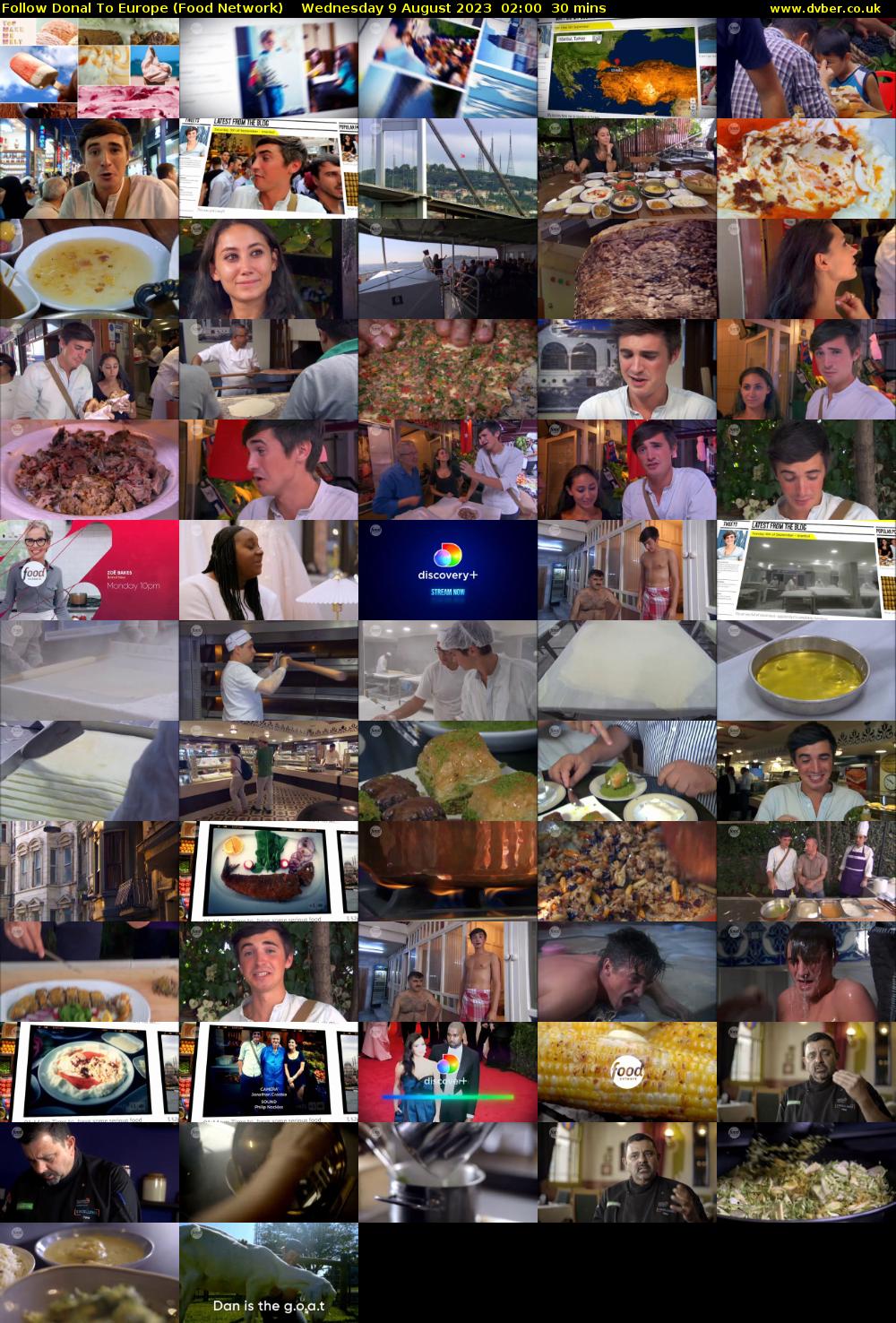 Follow Donal To Europe (Food Network) Wednesday 9 August 2023 02:00 - 02:30