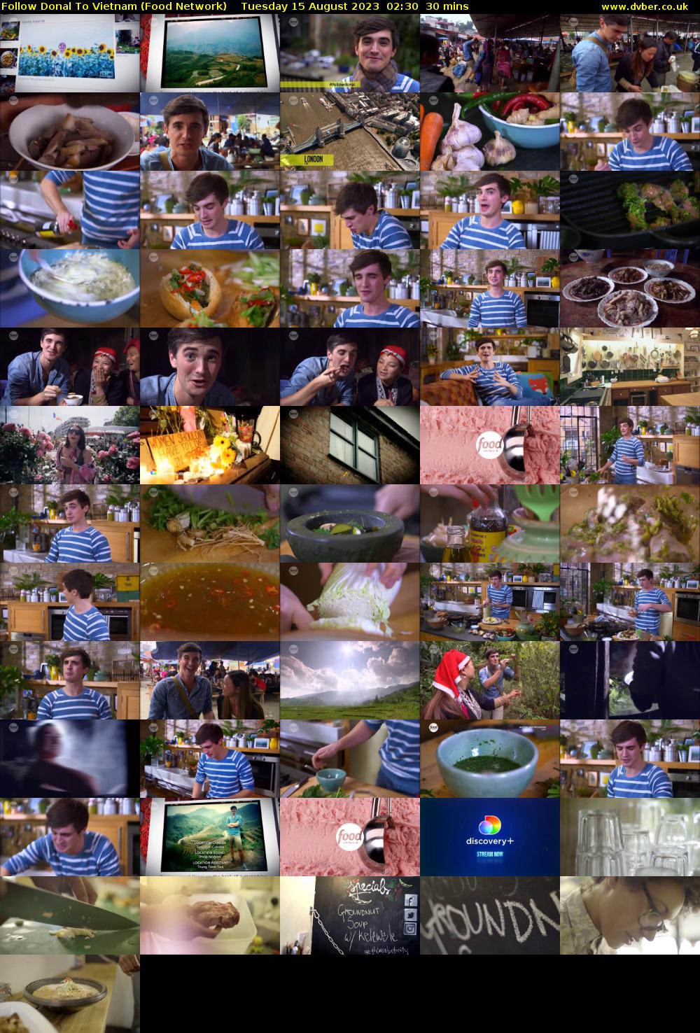 Follow Donal To Vietnam (Food Network) Tuesday 15 August 2023 02:30 - 03:00