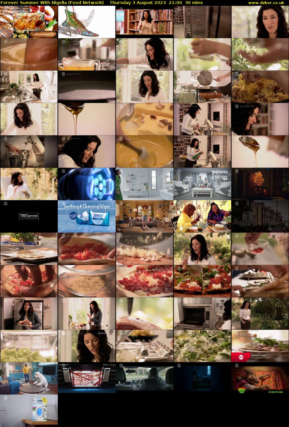 Forever Summer with Nigella (Food Network) Thursday 3 August 2023 21:00 - 21:30