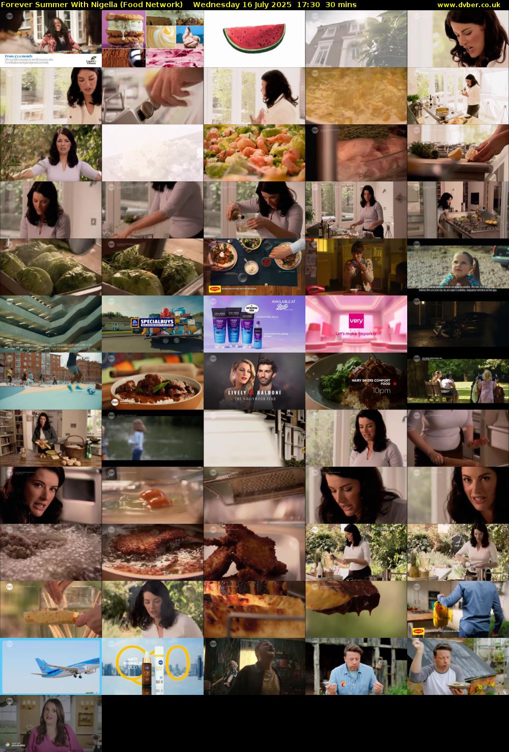 Forever Summer with Nigella (Food Network) Wednesday 16 July 2025 17:30 - 18:00