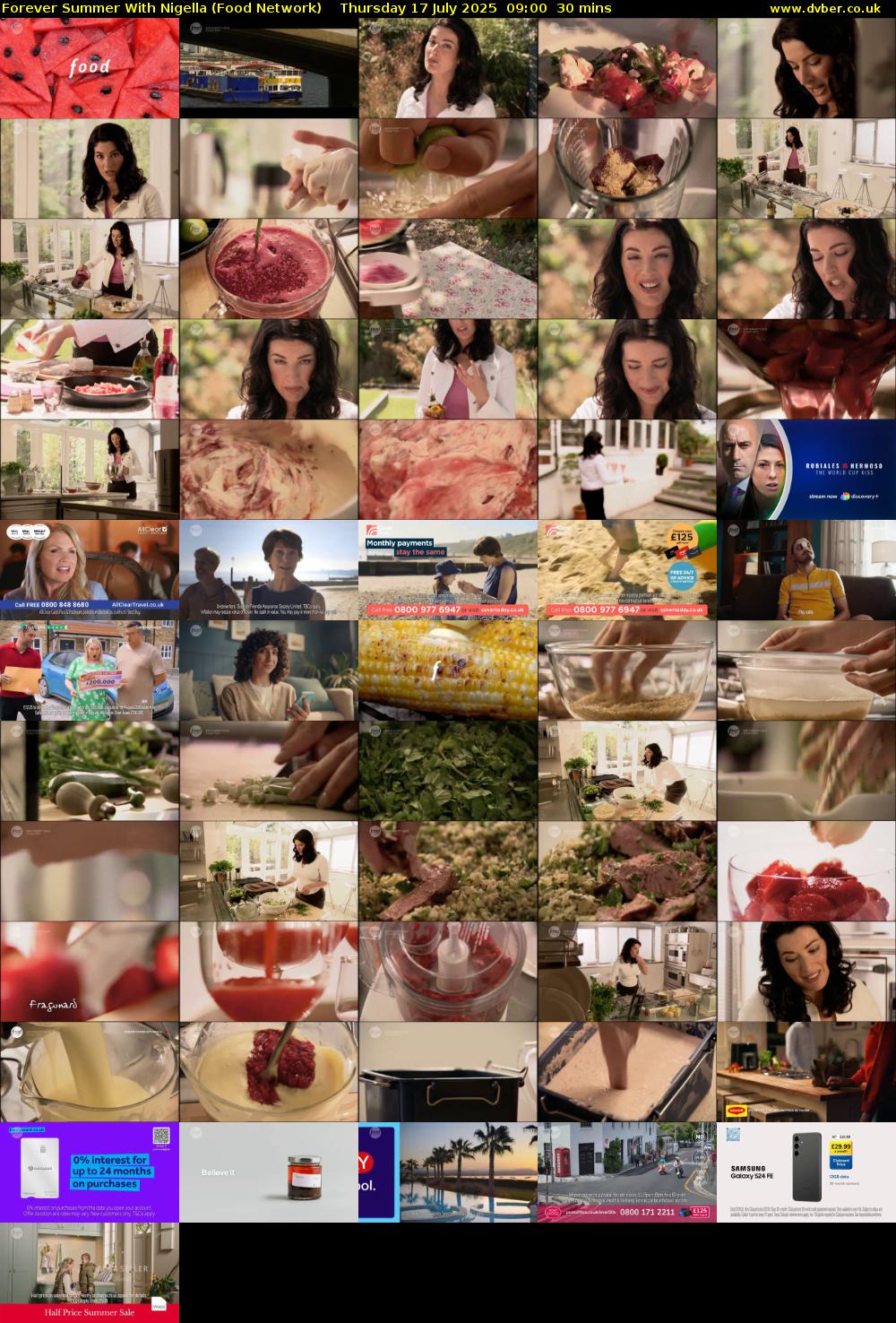 Forever Summer with Nigella (Food Network) Thursday 17 July 2025 09:00 - 09:30