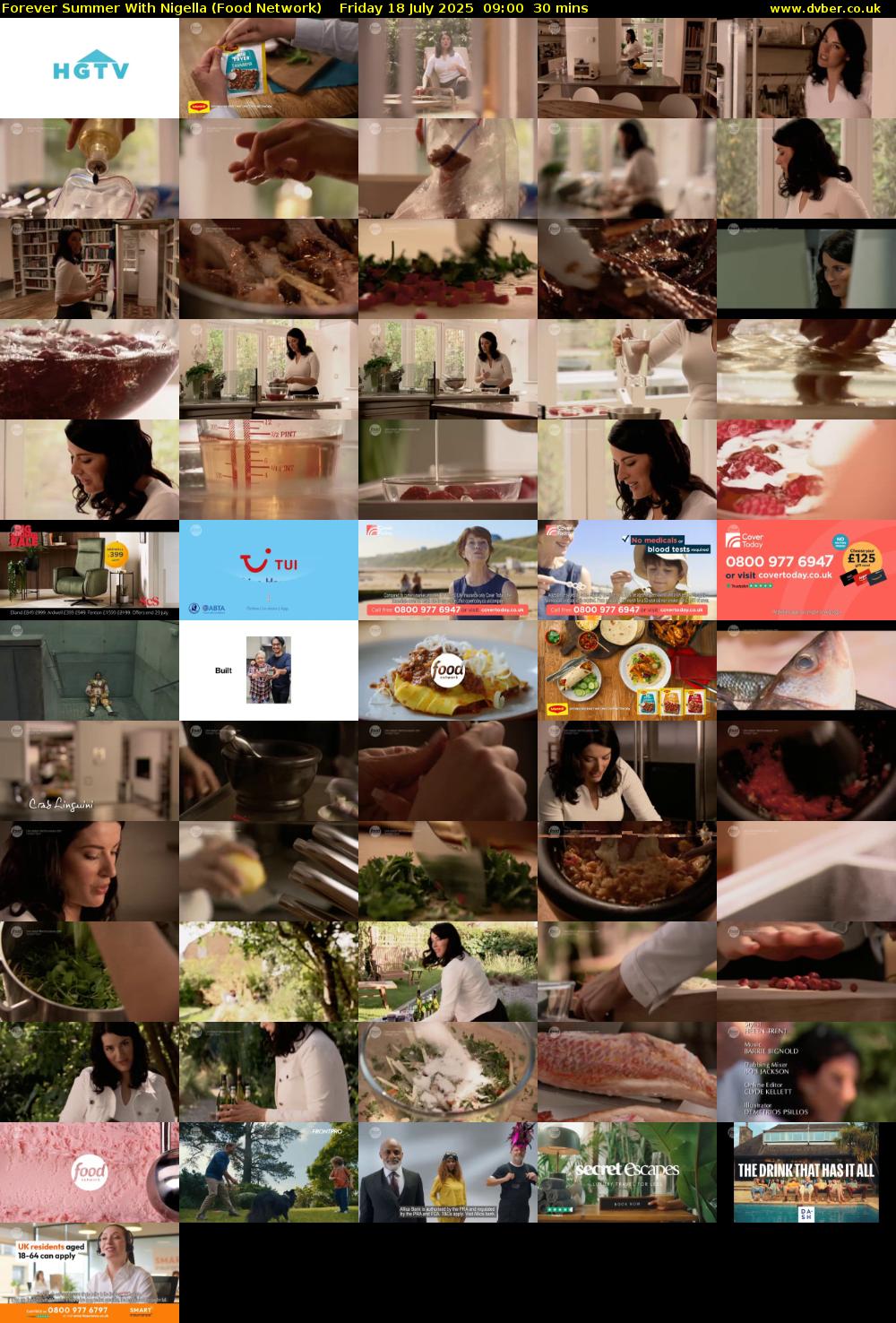 Forever Summer with Nigella (Food Network) Friday 18 July 2025 09:00 - 09:30