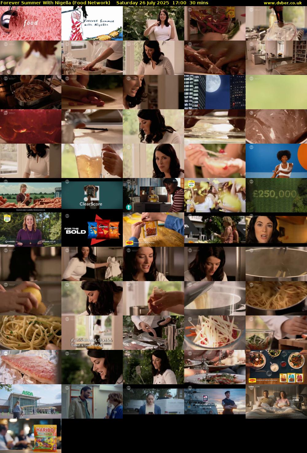 Forever Summer with Nigella (Food Network) Saturday 26 July 2025 17:00 - 17:30