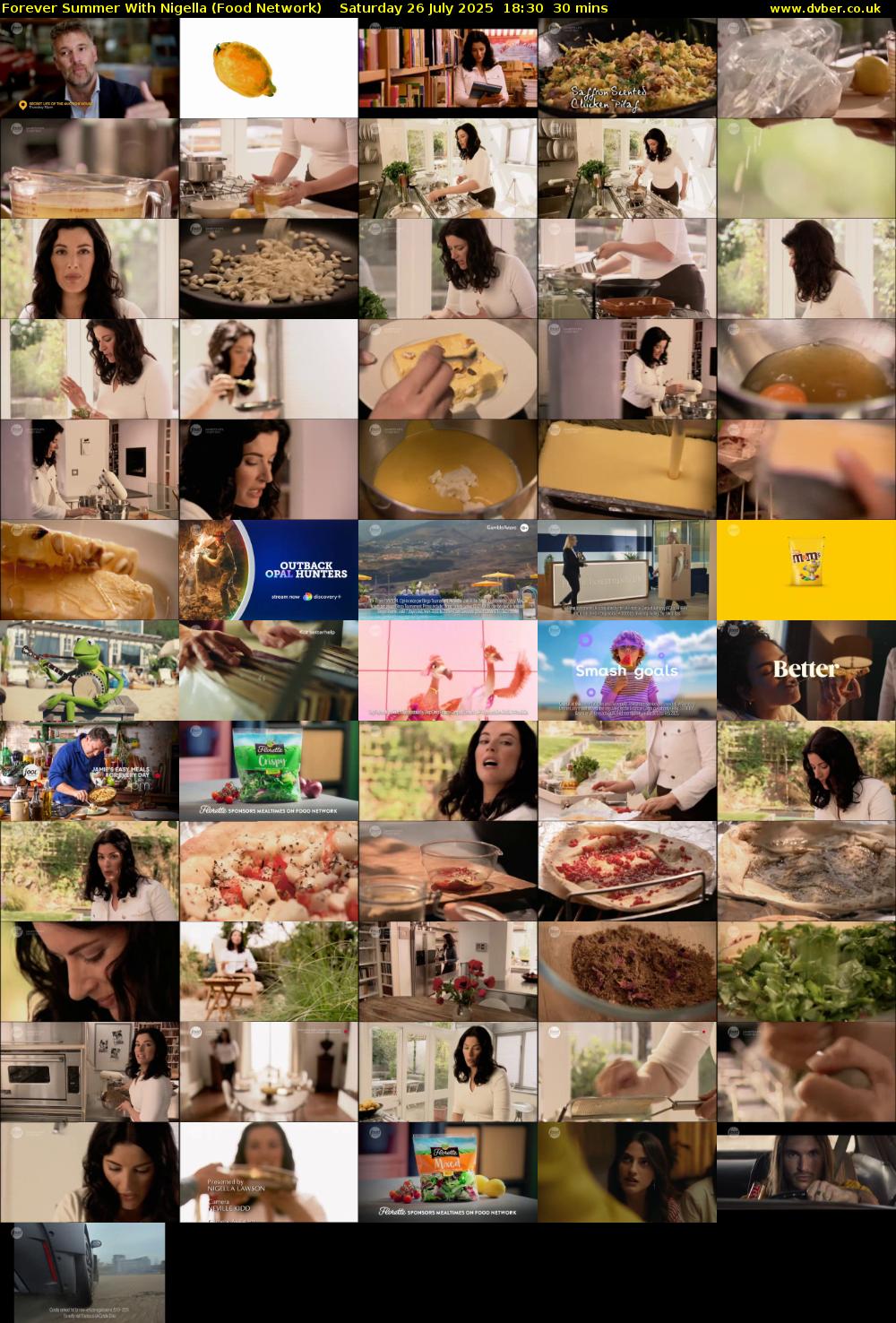 Forever Summer with Nigella (Food Network) Saturday 26 July 2025 18:30 - 19:00