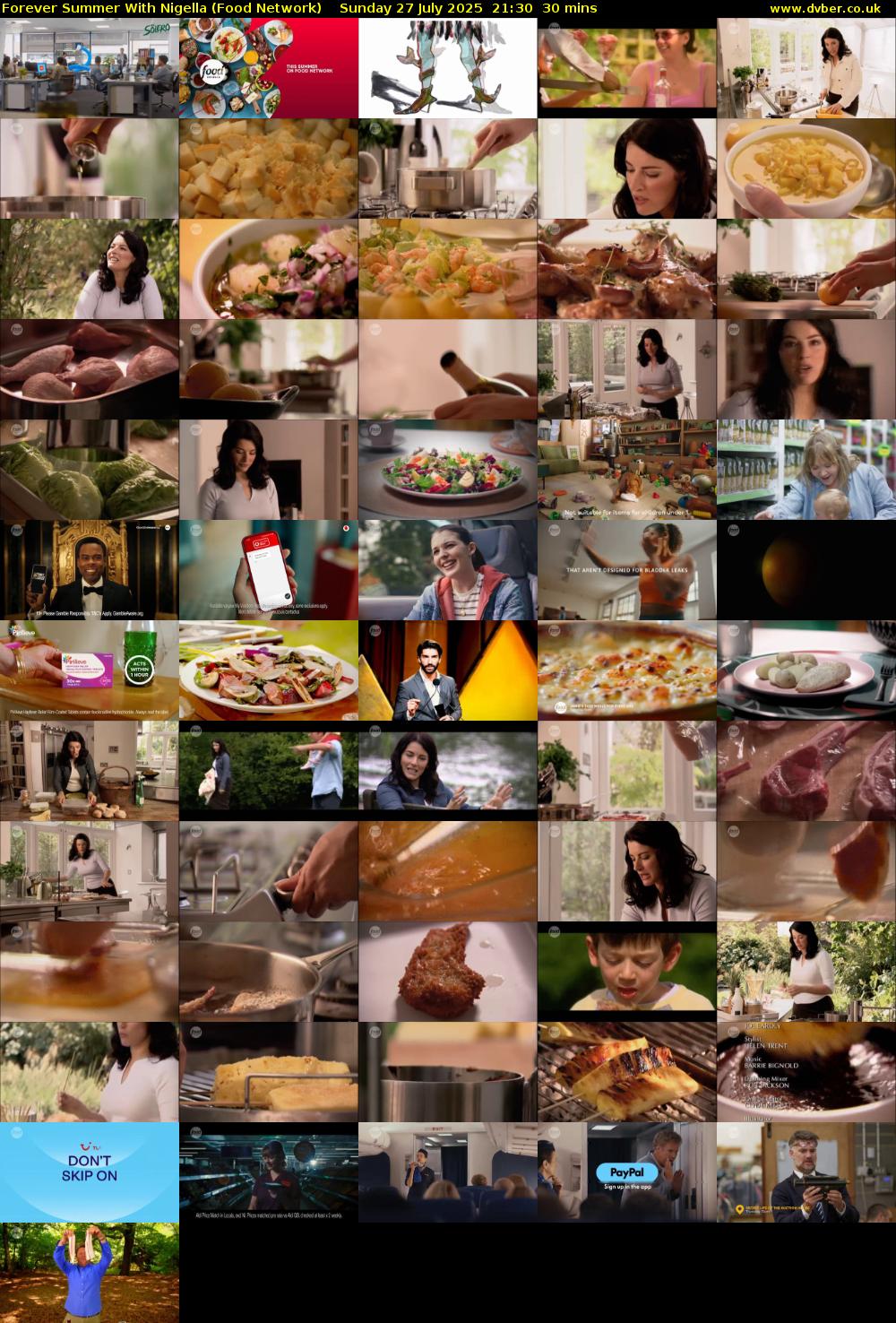 Forever Summer with Nigella (Food Network) Sunday 27 July 2025 21:30 - 22:00