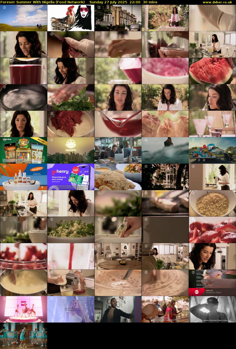Forever Summer with Nigella (Food Network) Sunday 27 July 2025 22:00 - 22:30