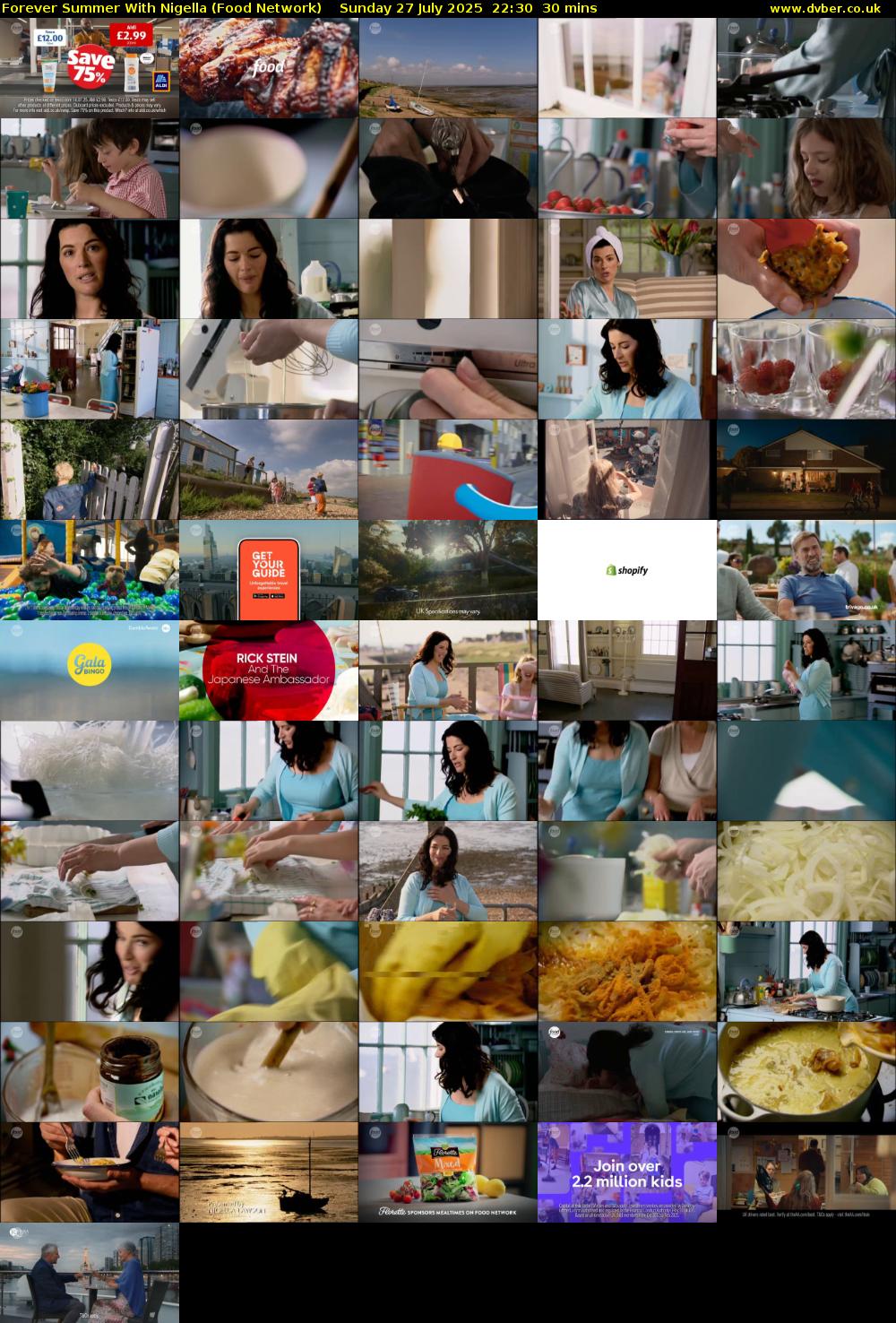 Forever Summer with Nigella (Food Network) Sunday 27 July 2025 22:30 - 23:00