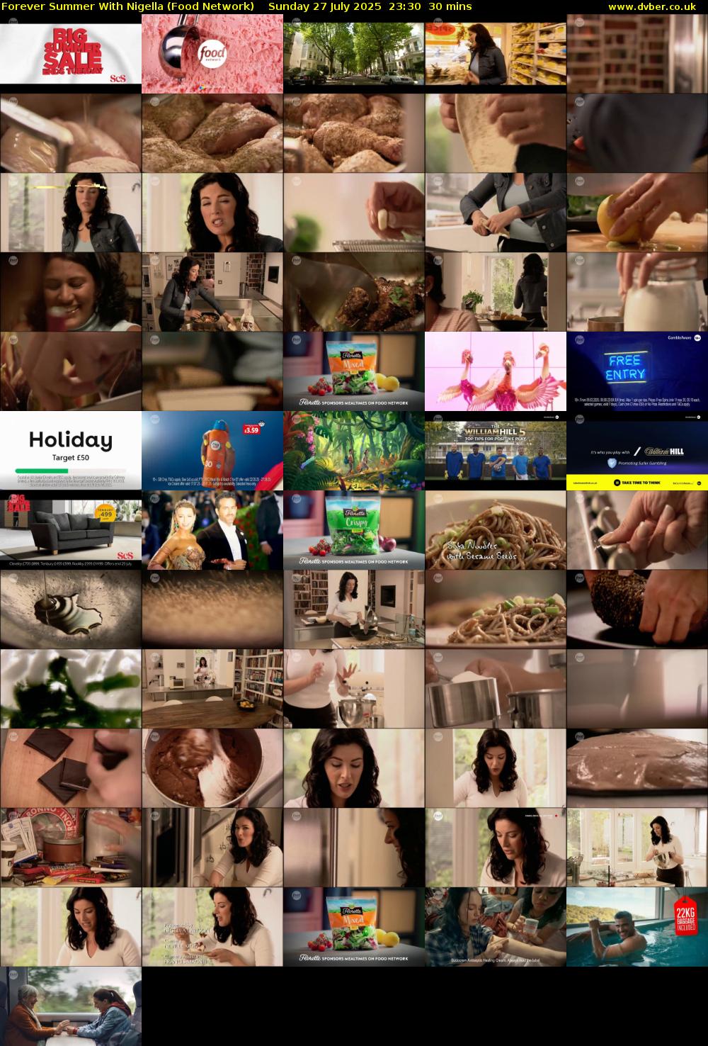 Forever Summer with Nigella (Food Network) Sunday 27 July 2025 23:30 - 00:00