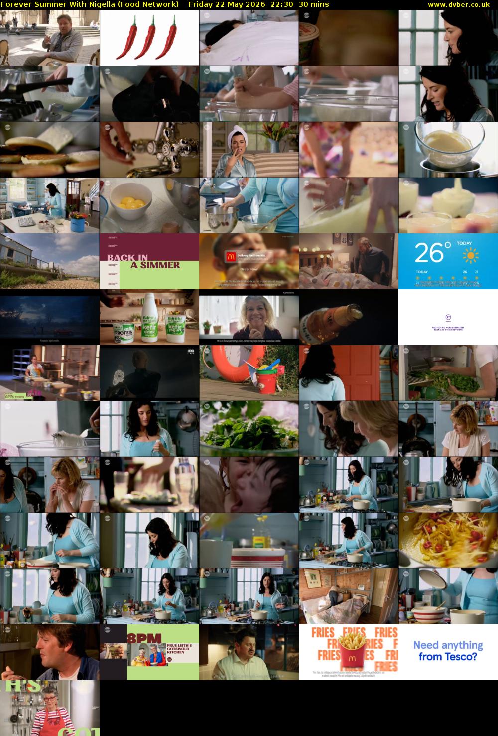 Forever Summer with Nigella (Food Network) Friday 22 May 2026 22:30 - 23:00