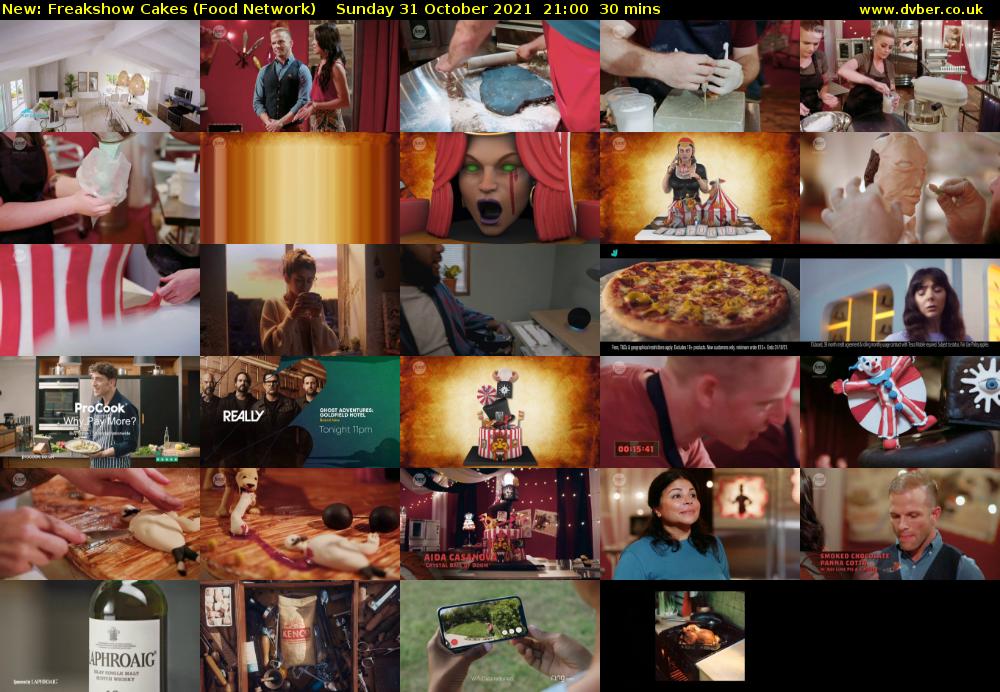 Freakshow Cakes (Food Network) Sunday 31 October 2021 21:00 - 21:30