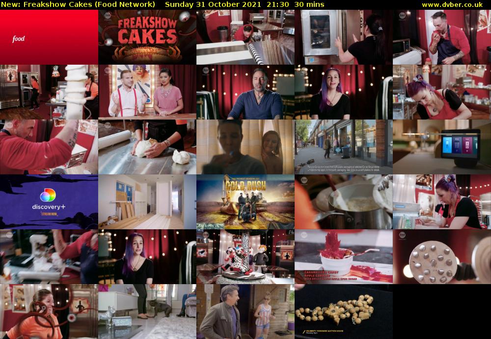 Freakshow Cakes (Food Network) Sunday 31 October 2021 21:30 - 22:00