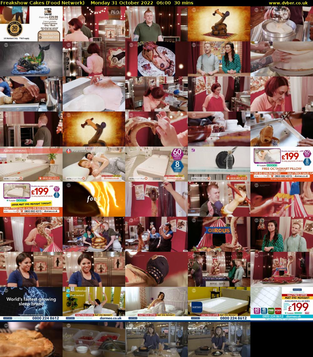Freakshow Cakes (Food Network) Monday 31 October 2022 06:00 - 06:30