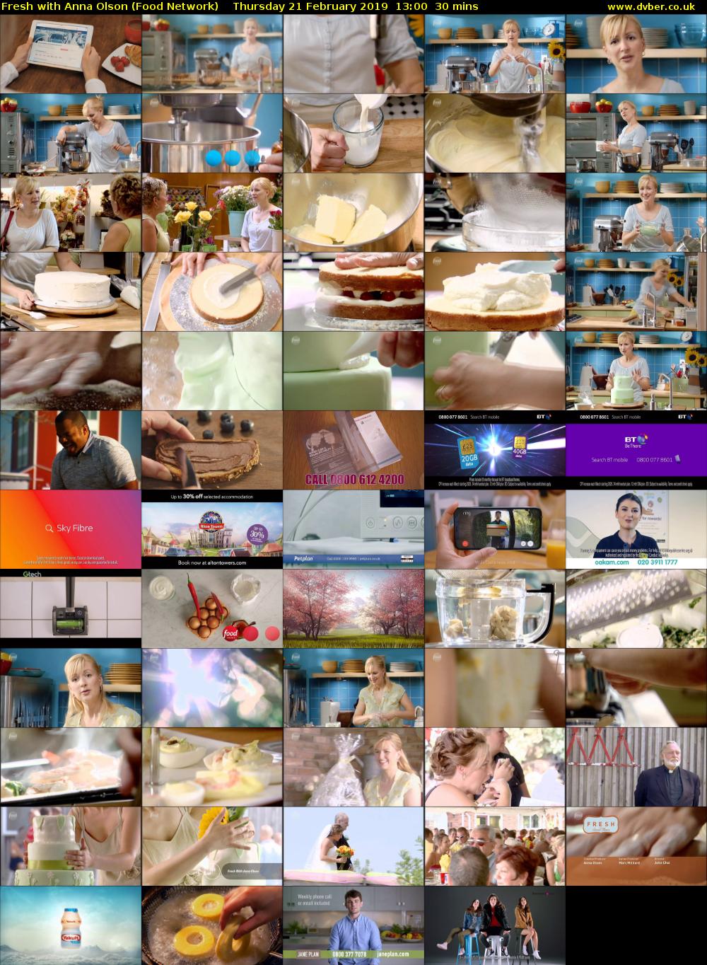 Fresh with Anna Olson (Food Network) Thursday 21 February 2019 13:00 - 13:30
