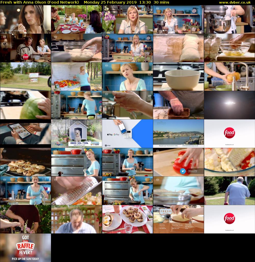Fresh with Anna Olson (Food Network) Monday 25 February 2019 13:30 - 14:00
