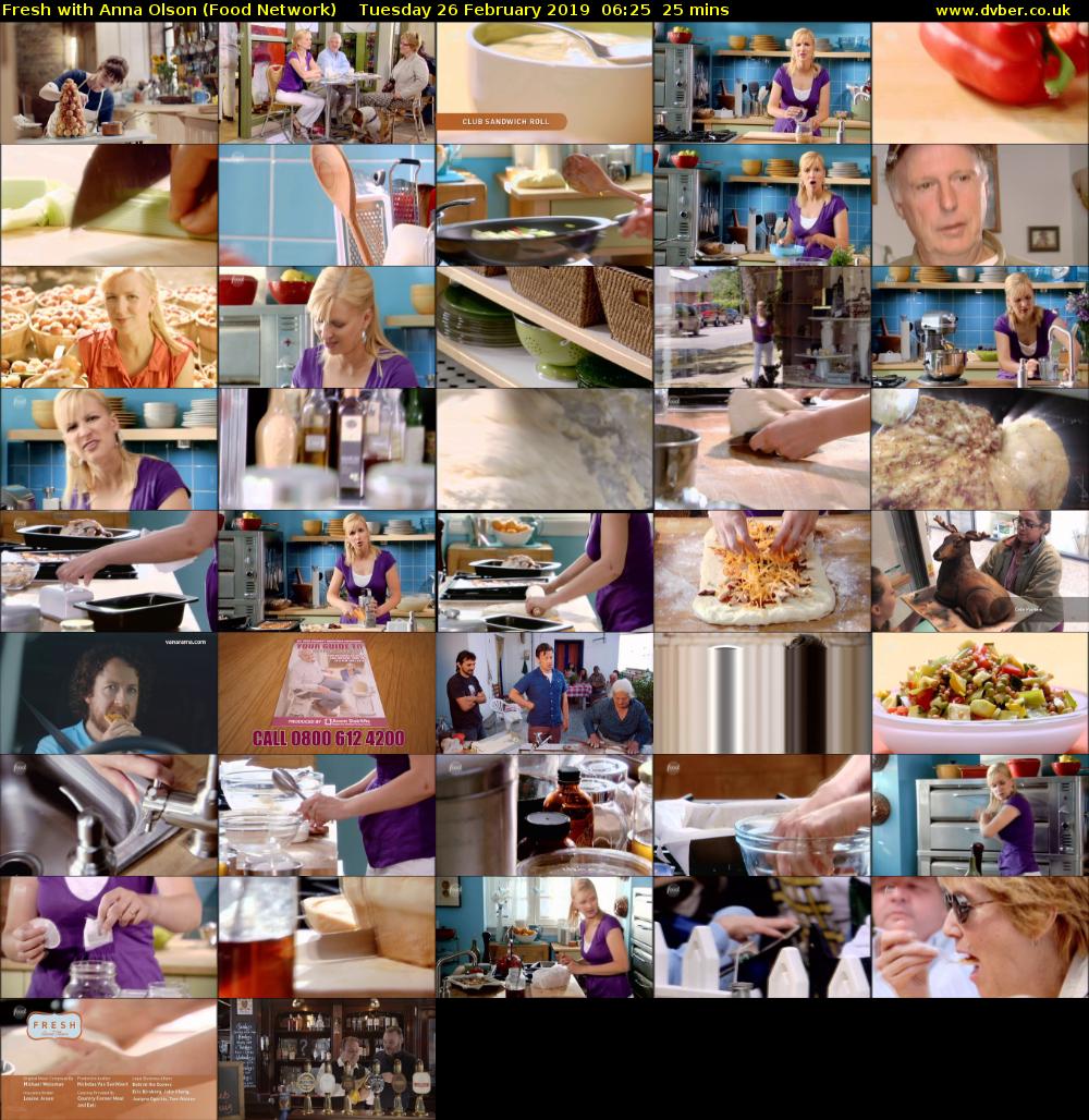 Fresh with Anna Olson (Food Network) Tuesday 26 February 2019 06:25 - 06:50