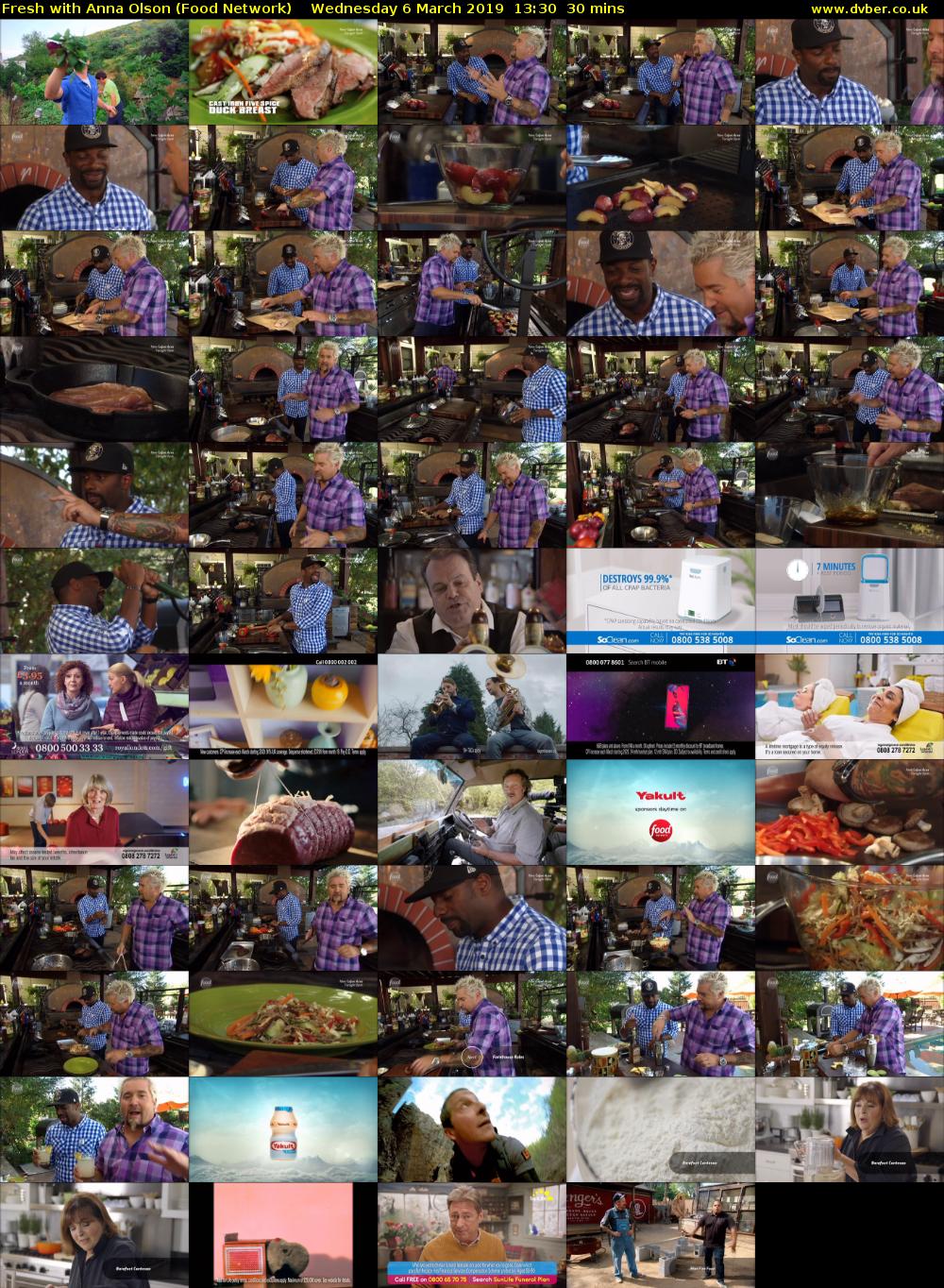 Fresh with Anna Olson (Food Network) Wednesday 6 March 2019 13:30 - 14:00