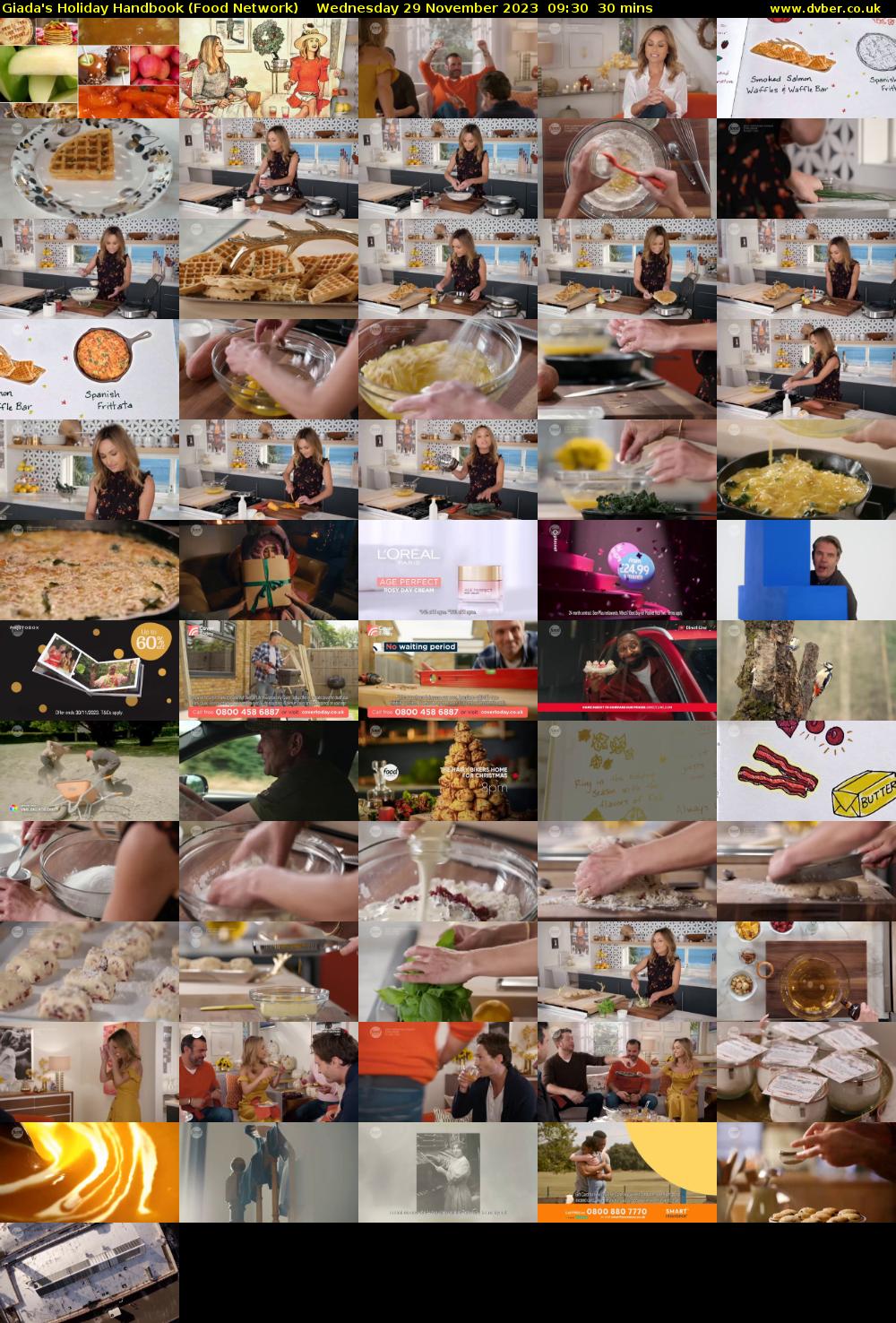 Giada's Holiday Handbook (Food Network) Wednesday 29 November 2023 09:30 - 10:00