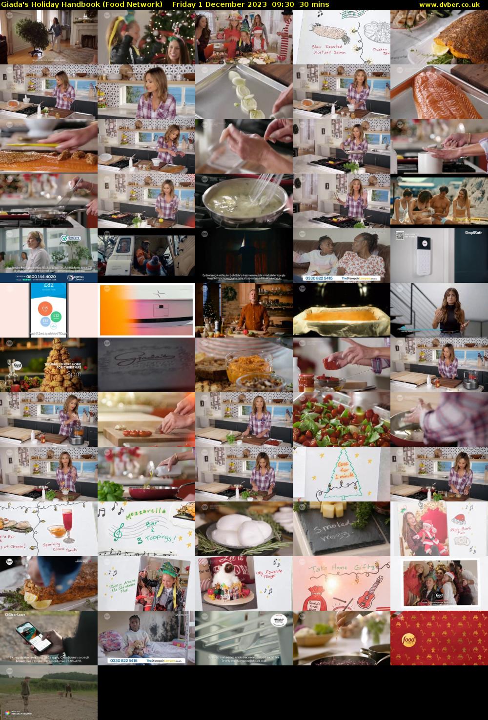 Giada's Holiday Handbook (Food Network) Friday 1 December 2023 09:30 - 10:00