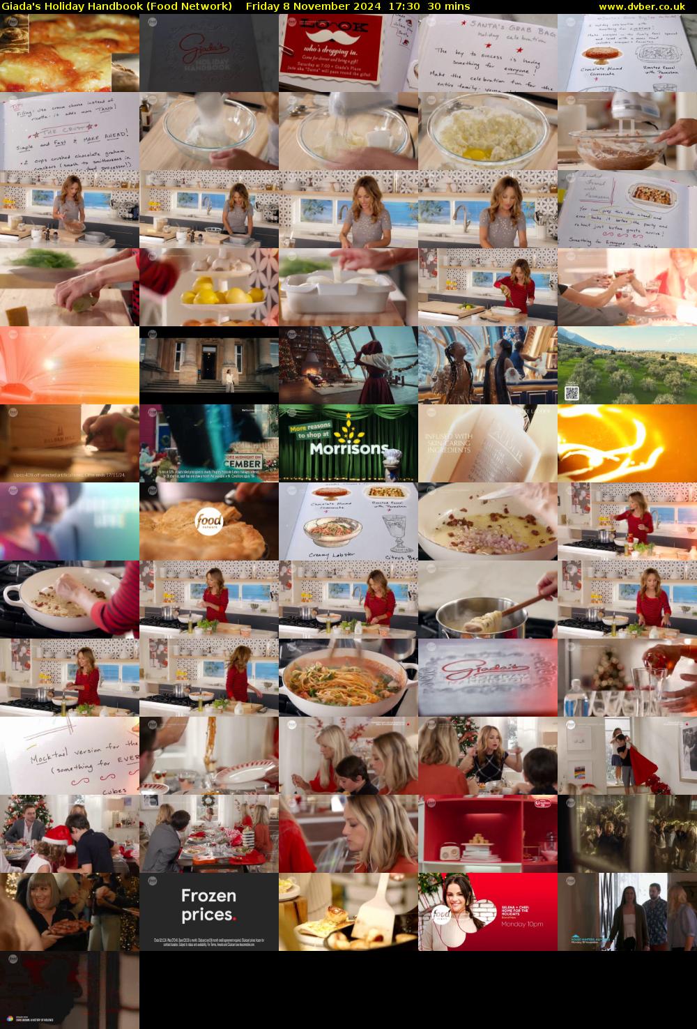 Giada's Holiday Handbook (Food Network) Friday 8 November 2024 17:30 - 18:00