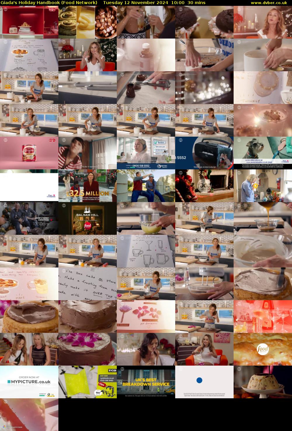 Giada's Holiday Handbook (Food Network) Tuesday 12 November 2024 10:00 - 10:30