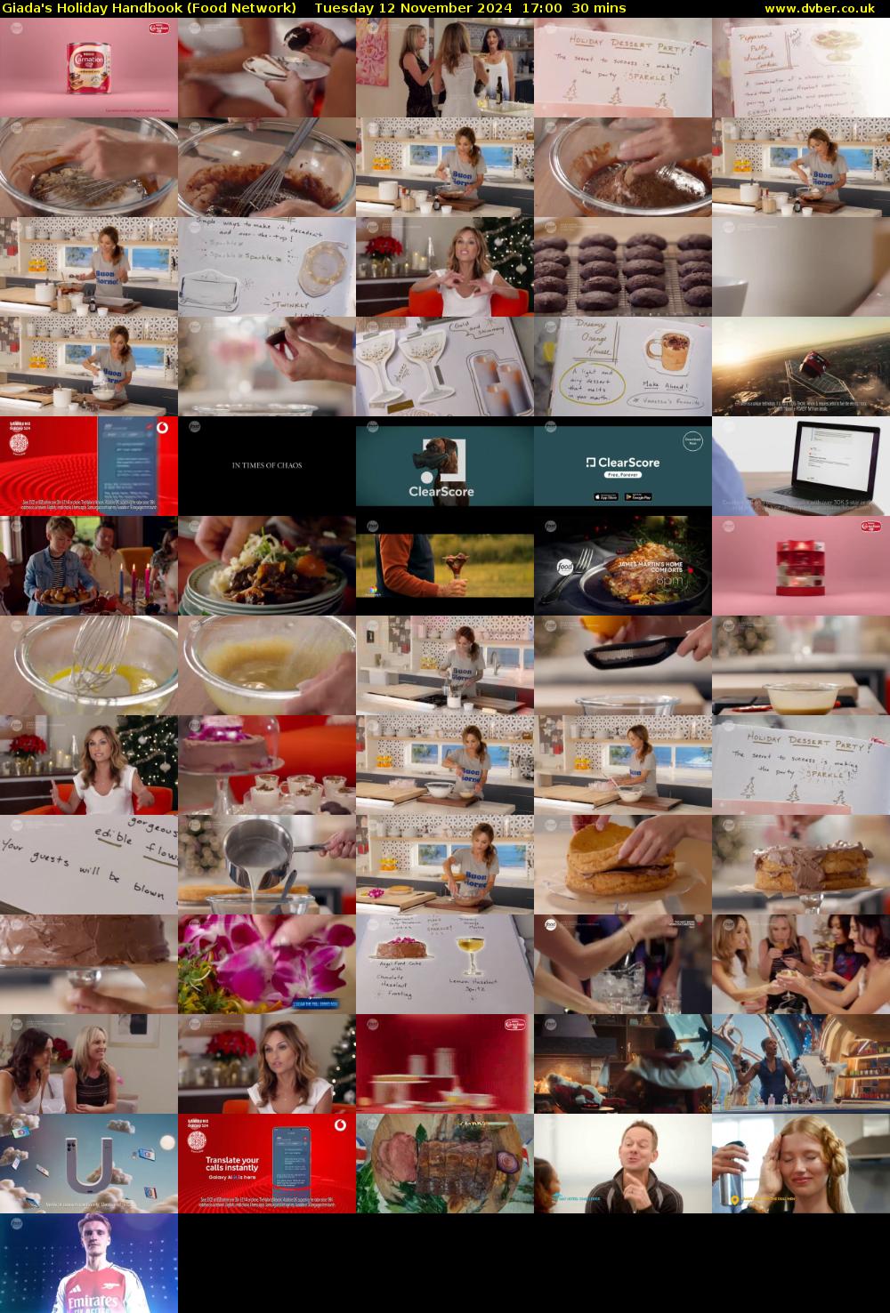 Giada's Holiday Handbook (Food Network) Tuesday 12 November 2024 17:00 - 17:30