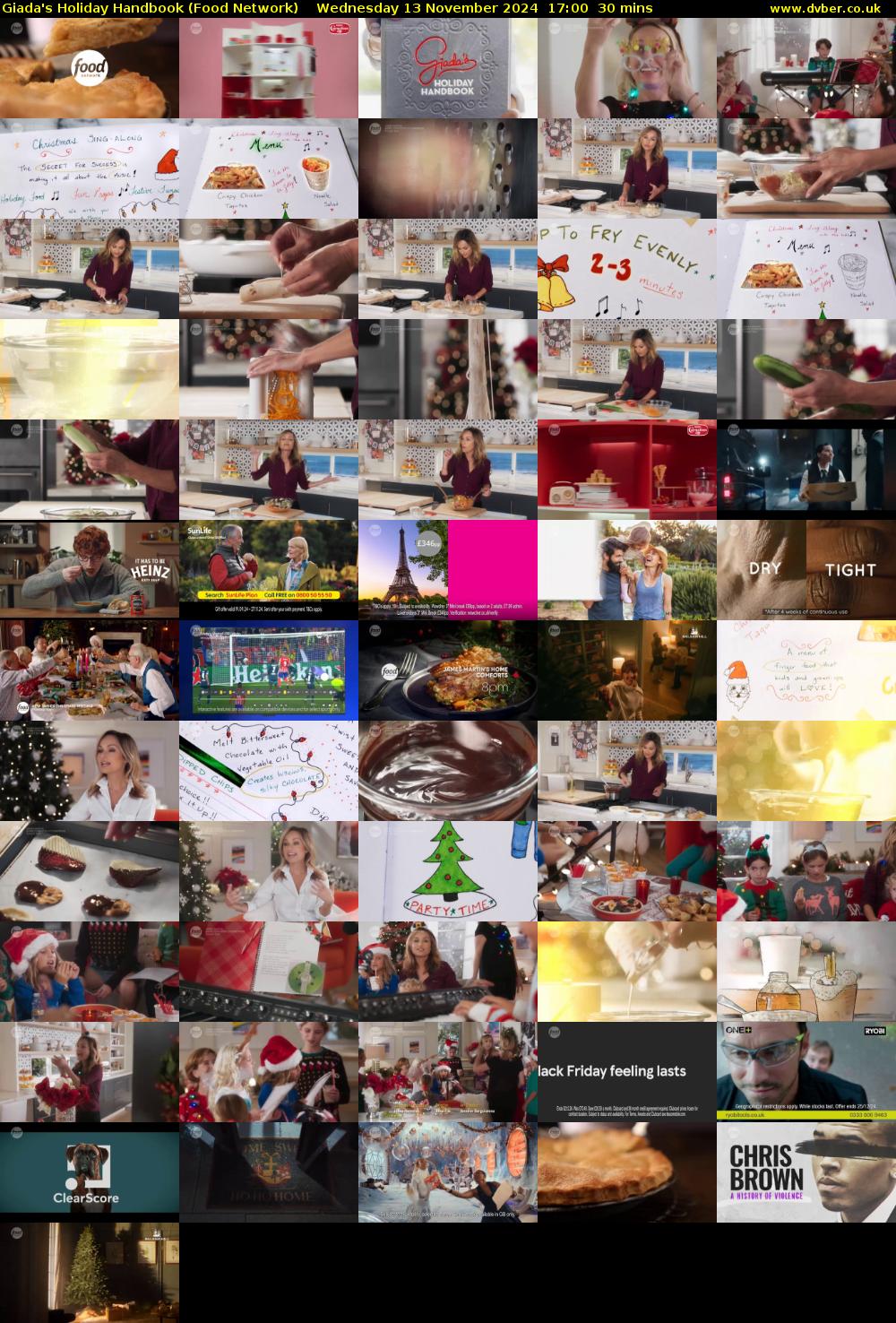 Giada's Holiday Handbook (Food Network) Wednesday 13 November 2024 17:00 - 17:30