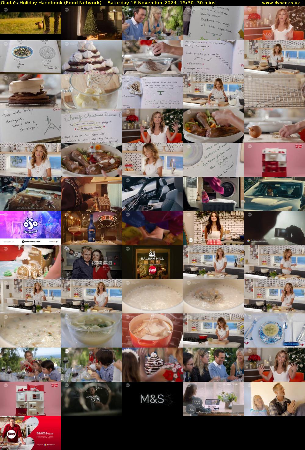 Giada's Holiday Handbook (Food Network) Saturday 16 November 2024 15:30 - 16:00