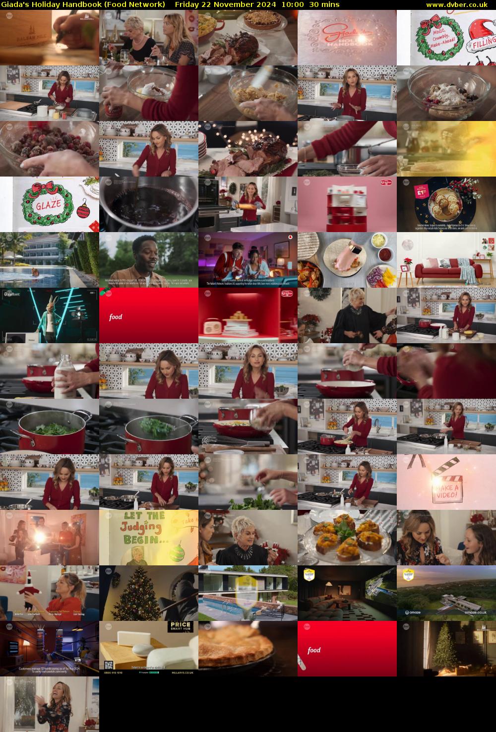 Giada's Holiday Handbook (Food Network) Friday 22 November 2024 10:00 - 10:30