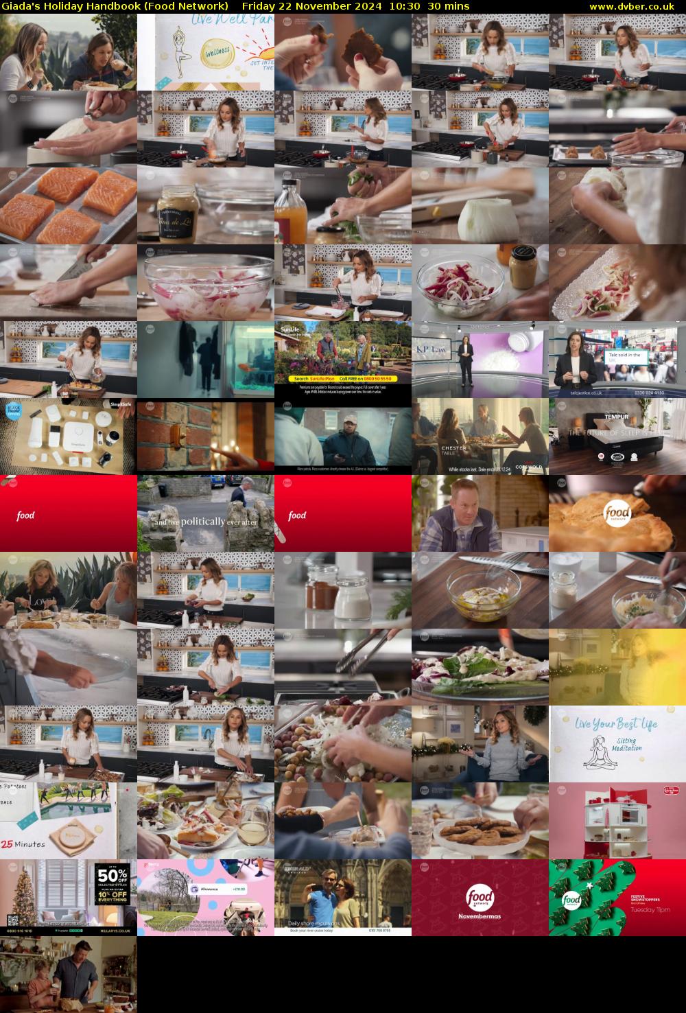 Giada's Holiday Handbook (Food Network) Friday 22 November 2024 10:30 - 11:00