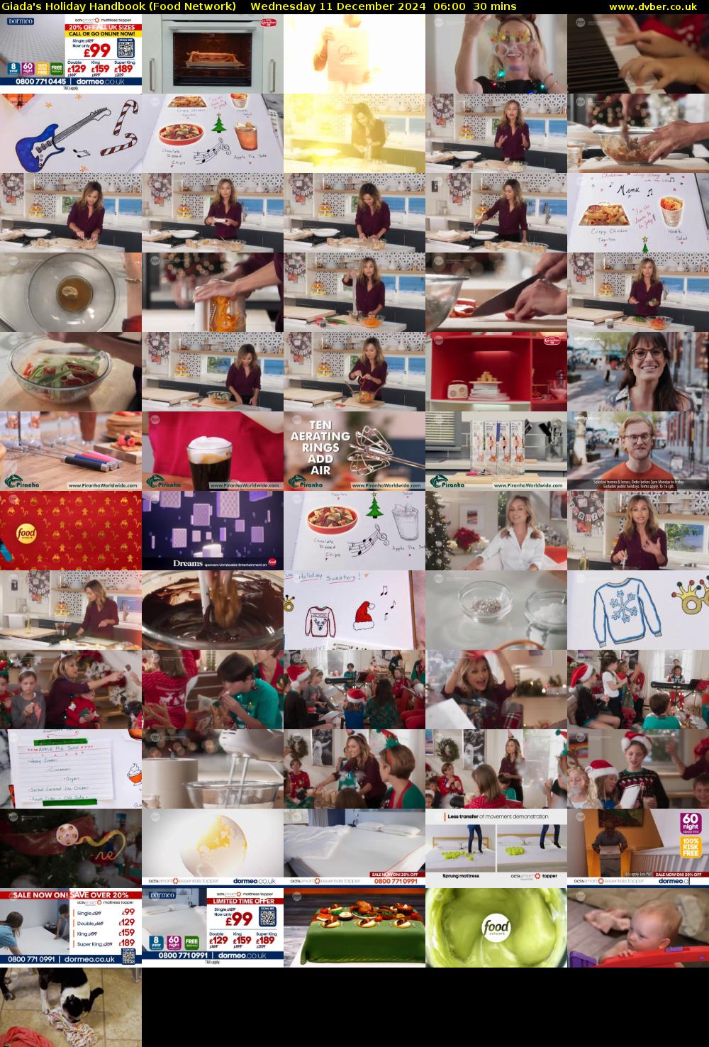 Giada's Holiday Handbook (Food Network) Wednesday 11 December 2024 06:00 - 06:30