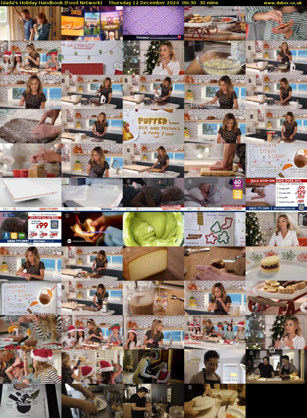 Giada's Holiday Handbook (Food Network) Thursday 12 December 2024 06:30 - 07:00