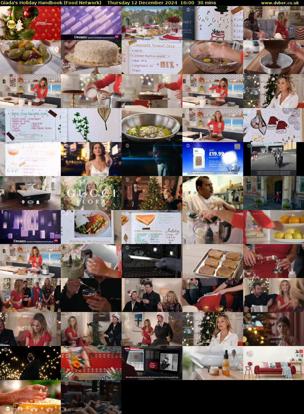 Giada's Holiday Handbook (Food Network) Thursday 12 December 2024 16:00 - 16:30
