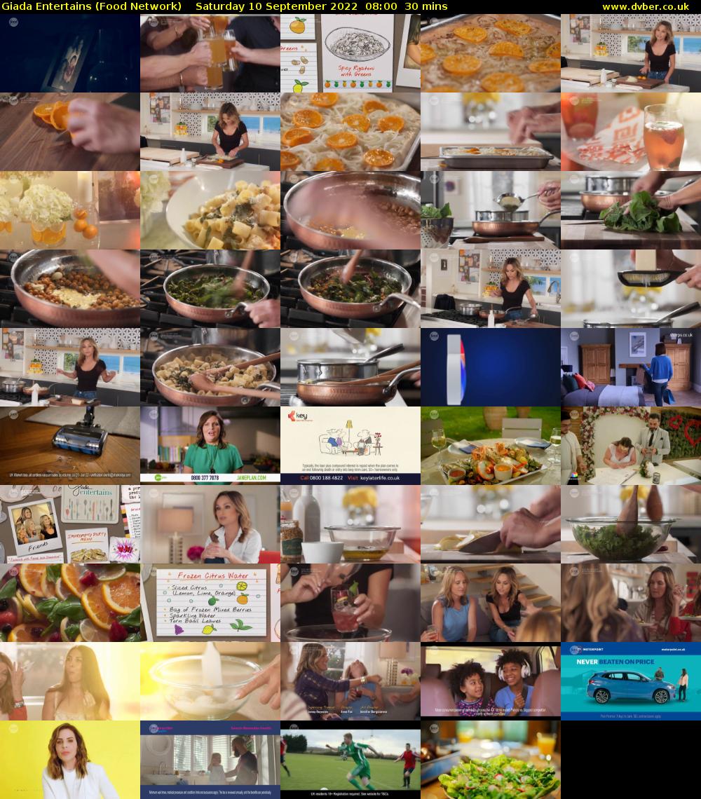 Giada Entertains (Food Network) Saturday 10 September 2022 08:00 - 08:30