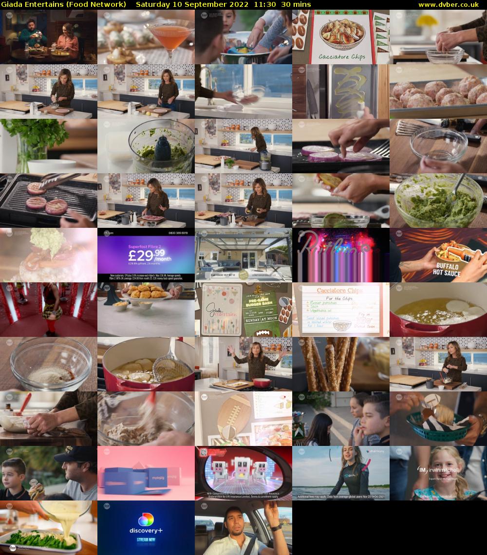 Giada Entertains (Food Network) Saturday 10 September 2022 11:30 - 12:00