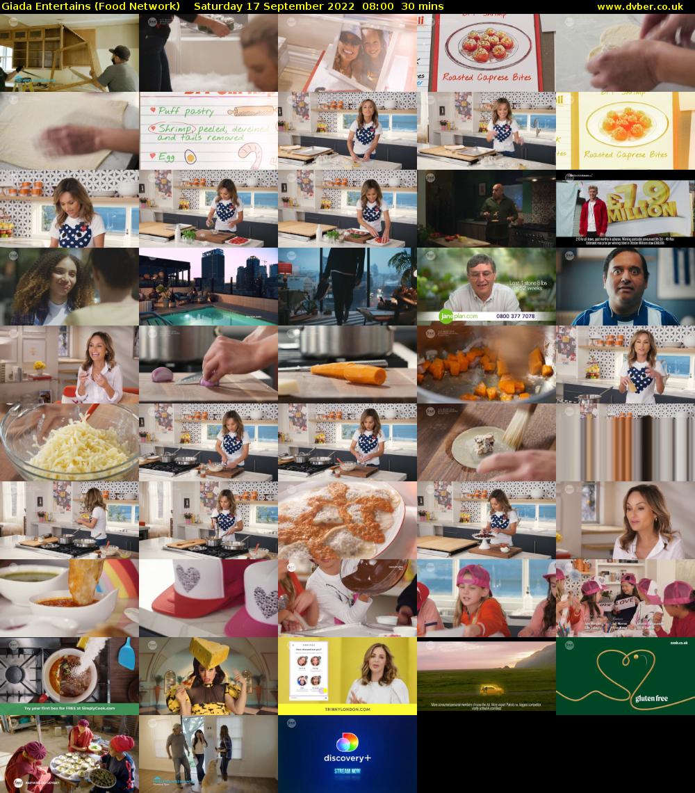 Giada Entertains (Food Network) Saturday 17 September 2022 08:00 - 08:30