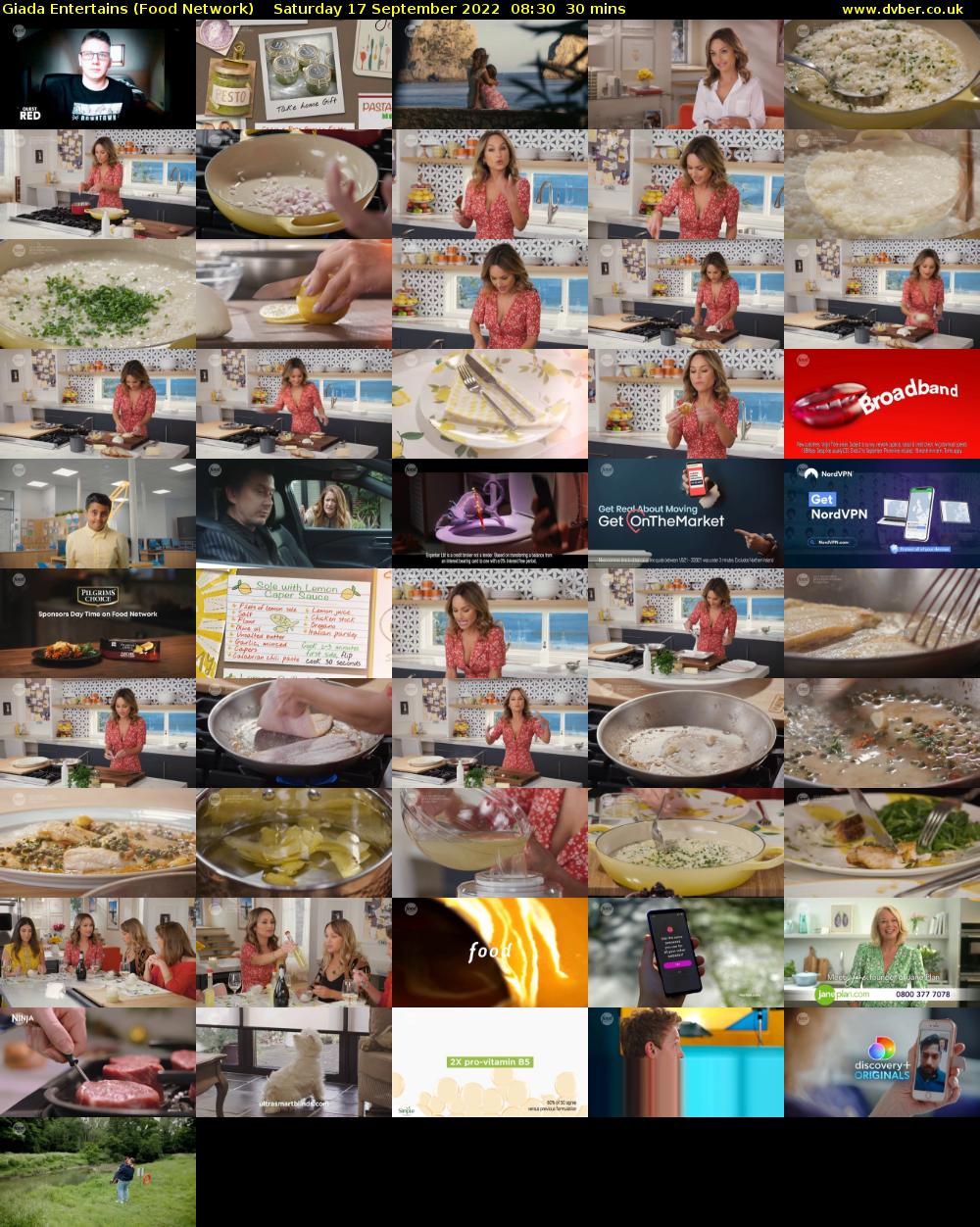 Giada Entertains (Food Network) Saturday 17 September 2022 08:30 - 09:00